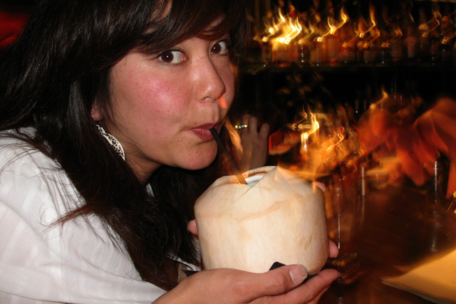 Sipping Rum & Coconut Water - Caña Rum Bar