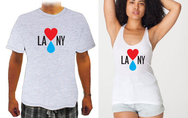 LA Hearts NY t-shirts