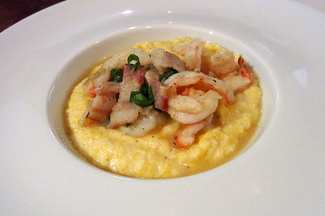 Shrimp and Cheddar Grits at Wolf in Sheep's Clothing
