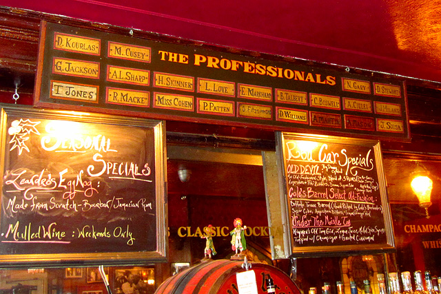 The Professionals board at Cole's
