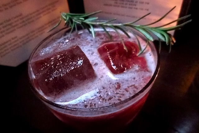 Huckleberry Sour cocktail at 1886