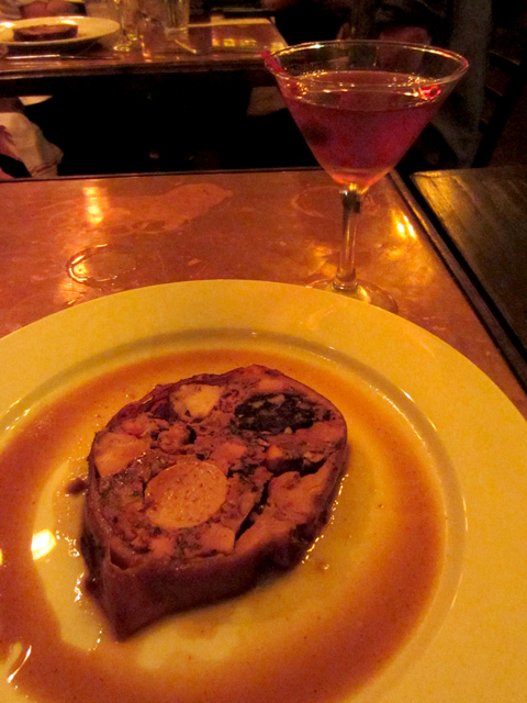 Drunken Pig with vintage Perfect Manhattan at The Pikey
