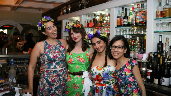 Big Bar's lady bartenders at "One Night In Rio"