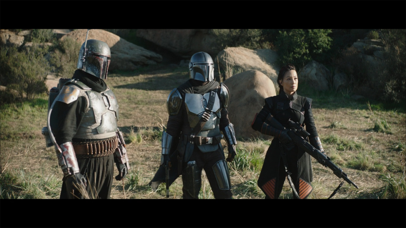 Boba Fett, The Mandalorian and Fennec Shand in "The Mandalorian" Chapter 14