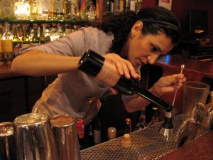 Zahra Bates mixes her Old Pal variation at Test Kitchen