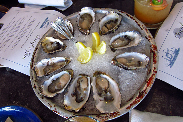 Oysters on the half shell at Son of a Gun