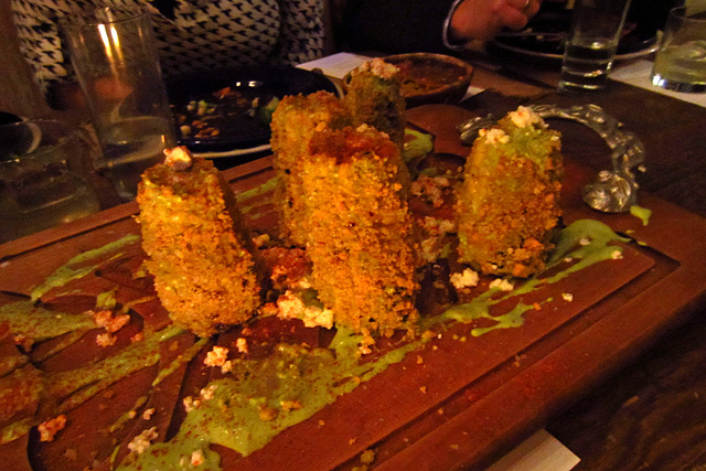 Roasted corn on the cob at TRAVELocal Mexico