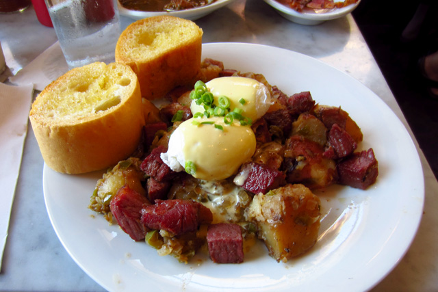 Boar’s Head pastrami and corned beef hash at Stanley