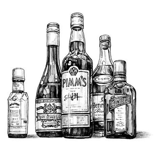 An illustration by Tim Tomkinson for "Death & Co: Modern Classic Cocktails"