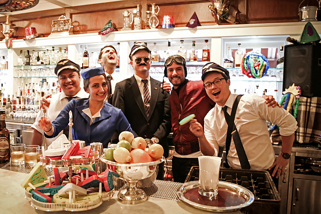 The Big Bar crew is ready for takeoff on New Year's Eve 2014.